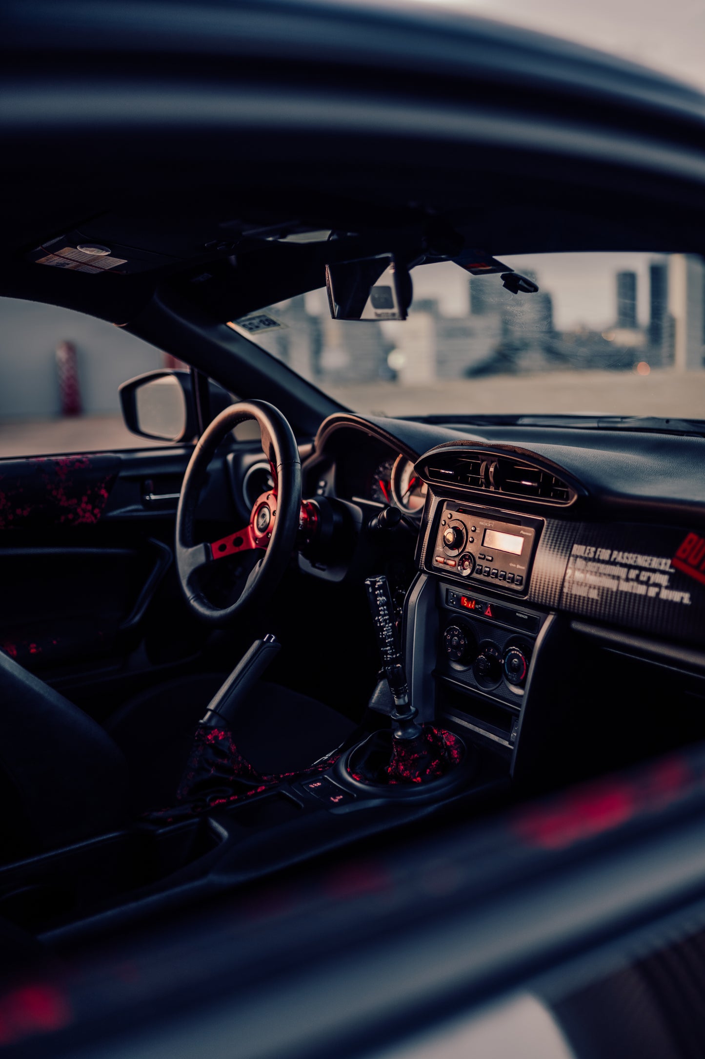 Red & Black Sakura Shift Boot & E-Brake Set