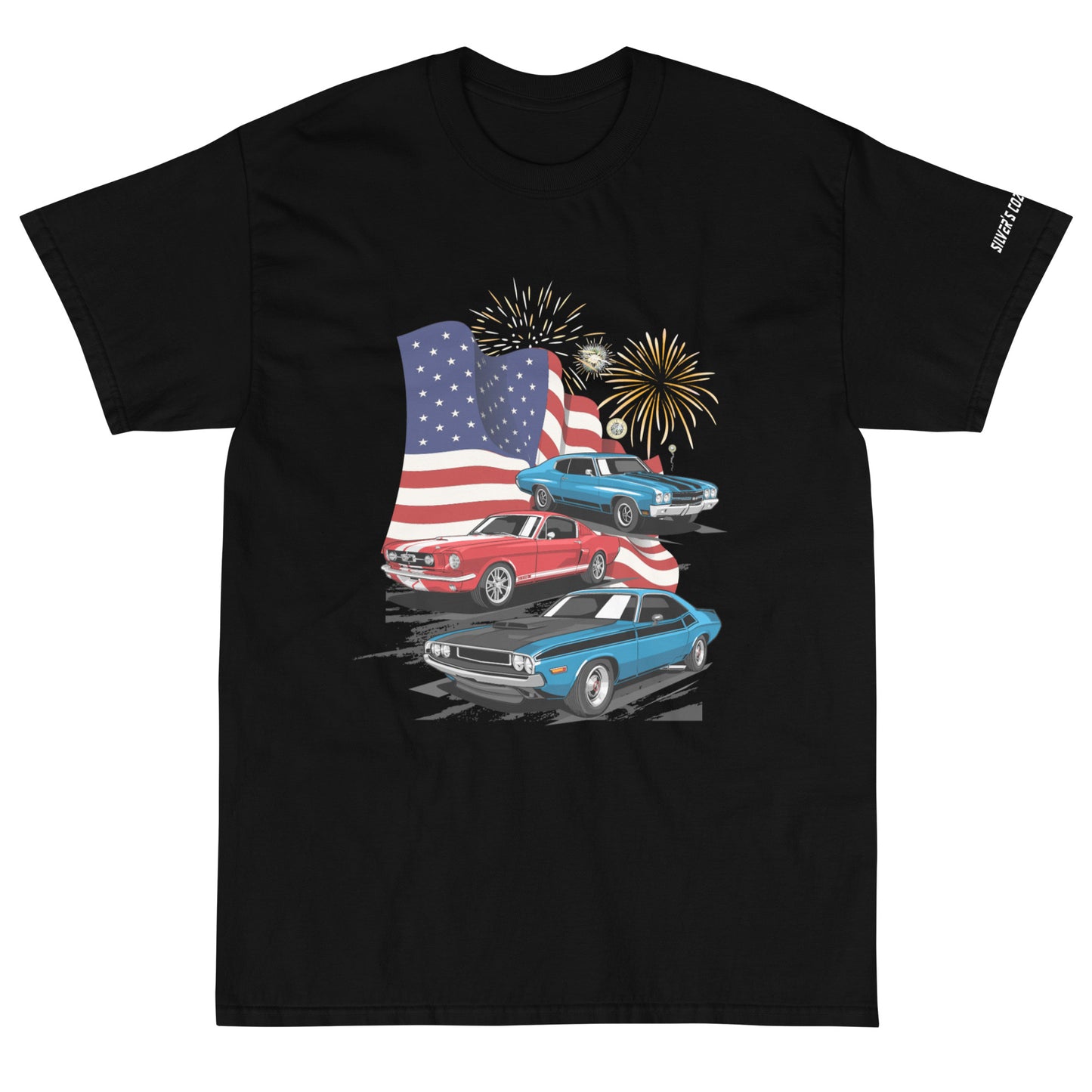 4th of July Classic Cars - Short Sleeve T-Shirt