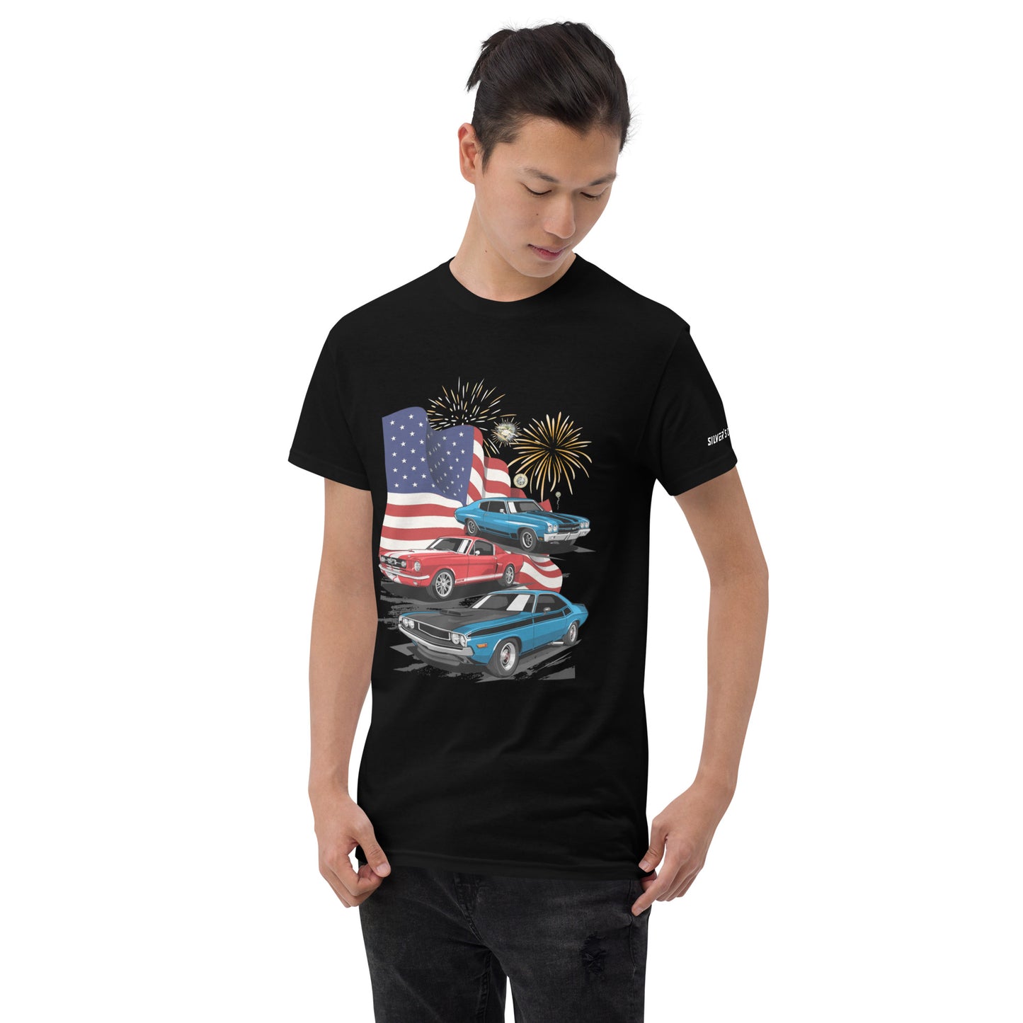 4th of July Classic Cars - Short Sleeve T-Shirt