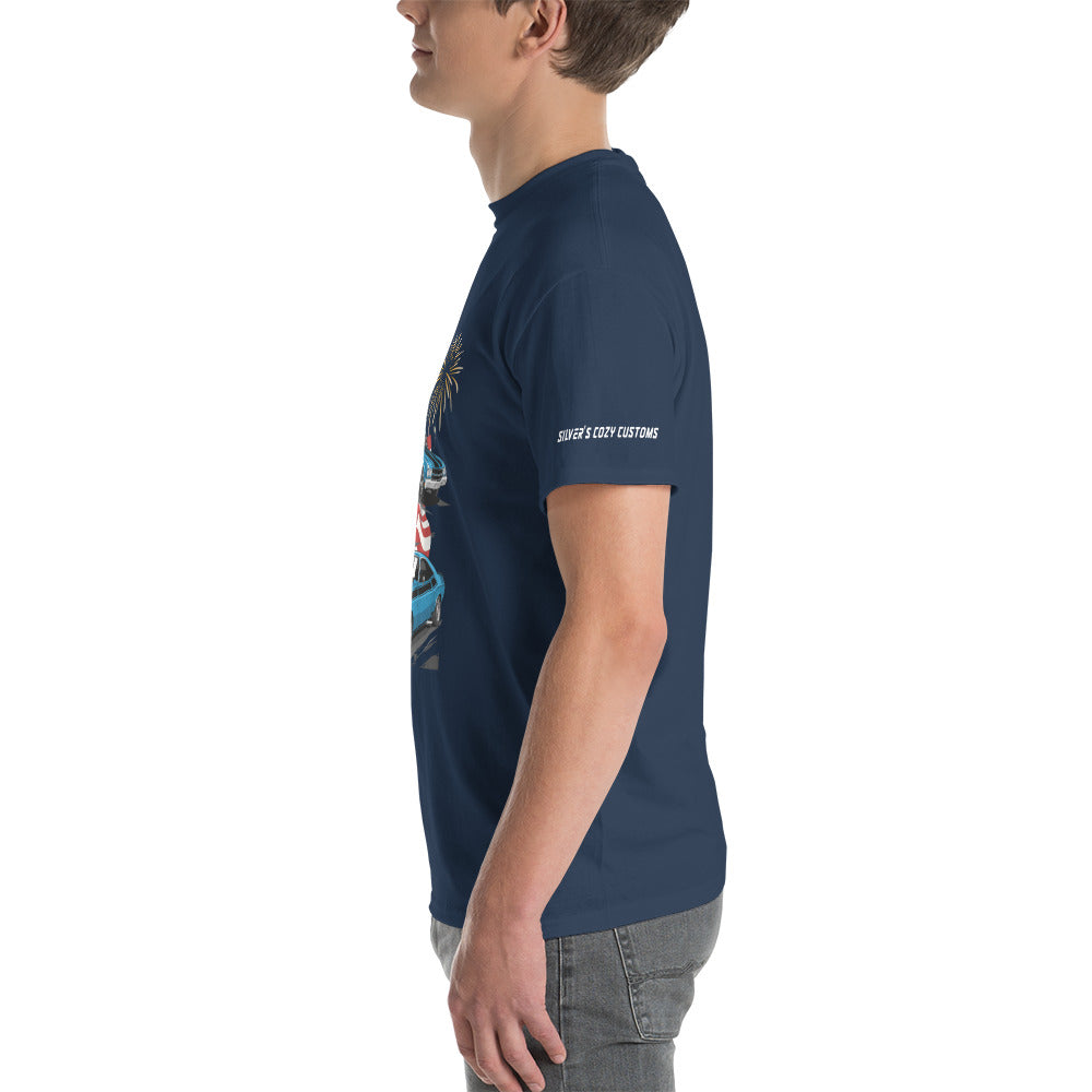 4th of July Classic Cars - Short Sleeve T-Shirt