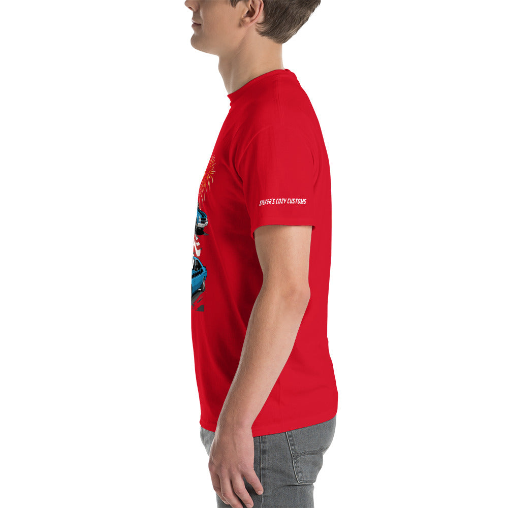 4th of July Classic Cars - Short Sleeve T-Shirt