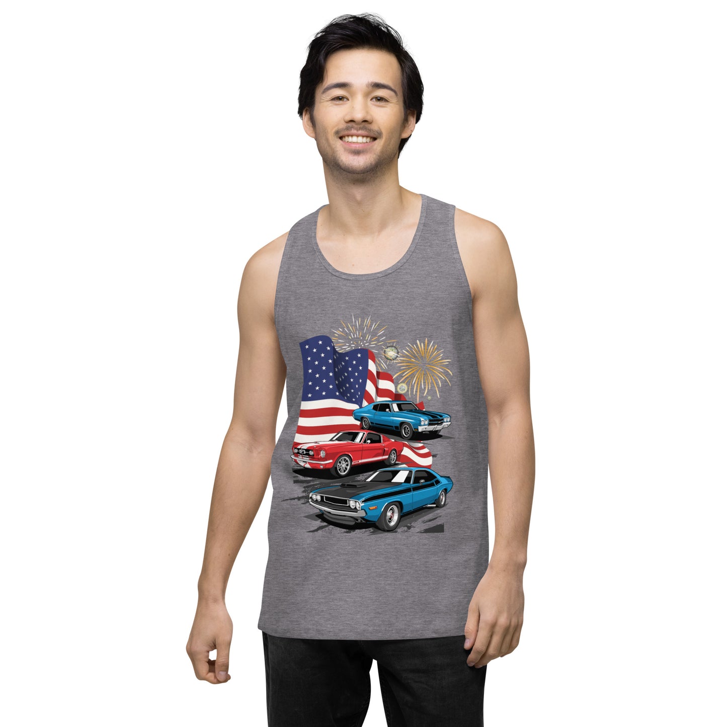 4th of July - Men’s premium tank top