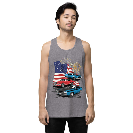 4th of July - Men’s premium tank top