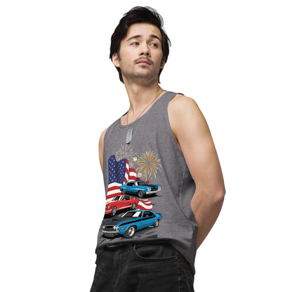 4th of July - Men’s premium tank top