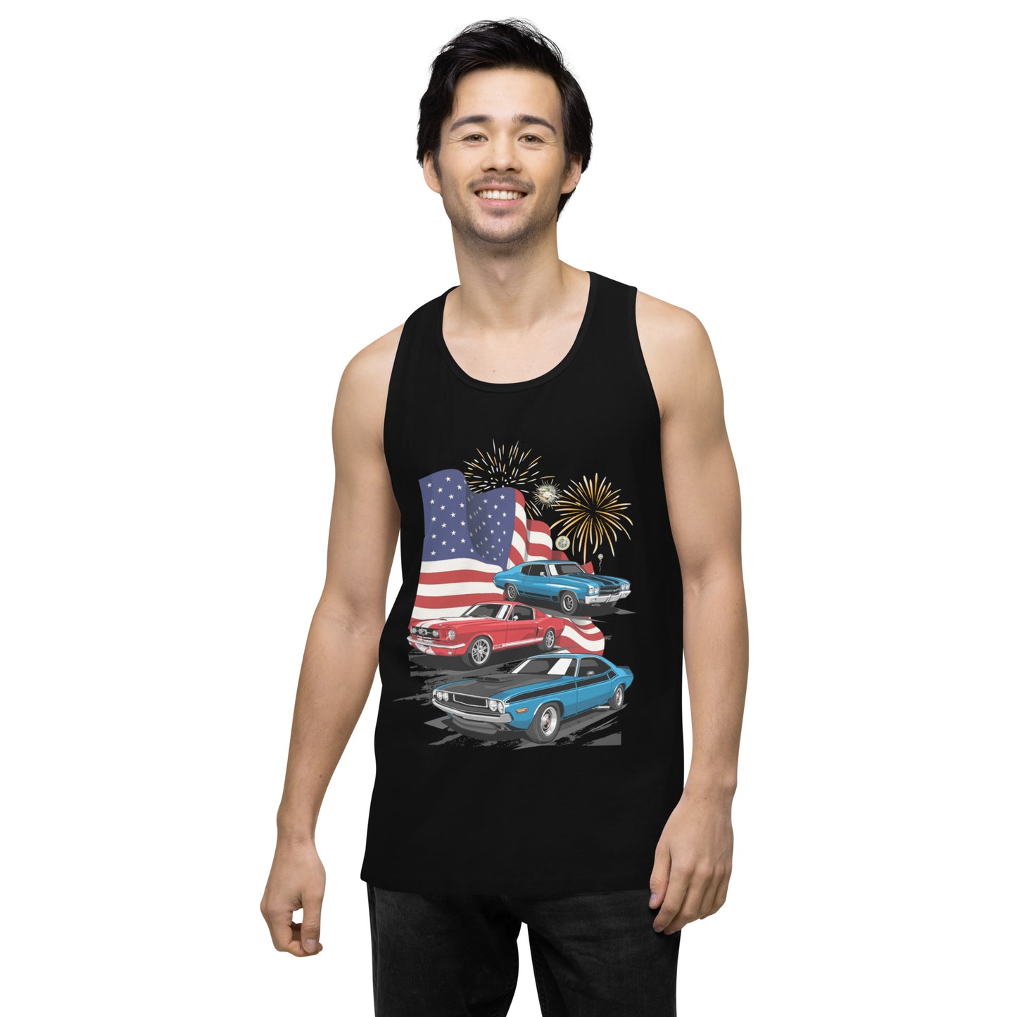 4th of July - Men’s premium tank top