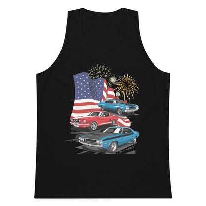 4th of July - Men’s premium tank top