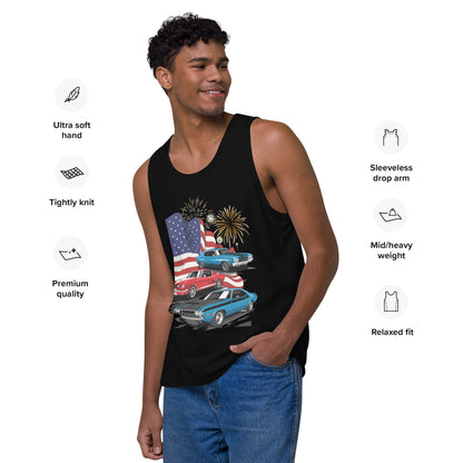 4th of July - Men’s premium tank top