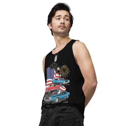 4th of July - Men’s premium tank top