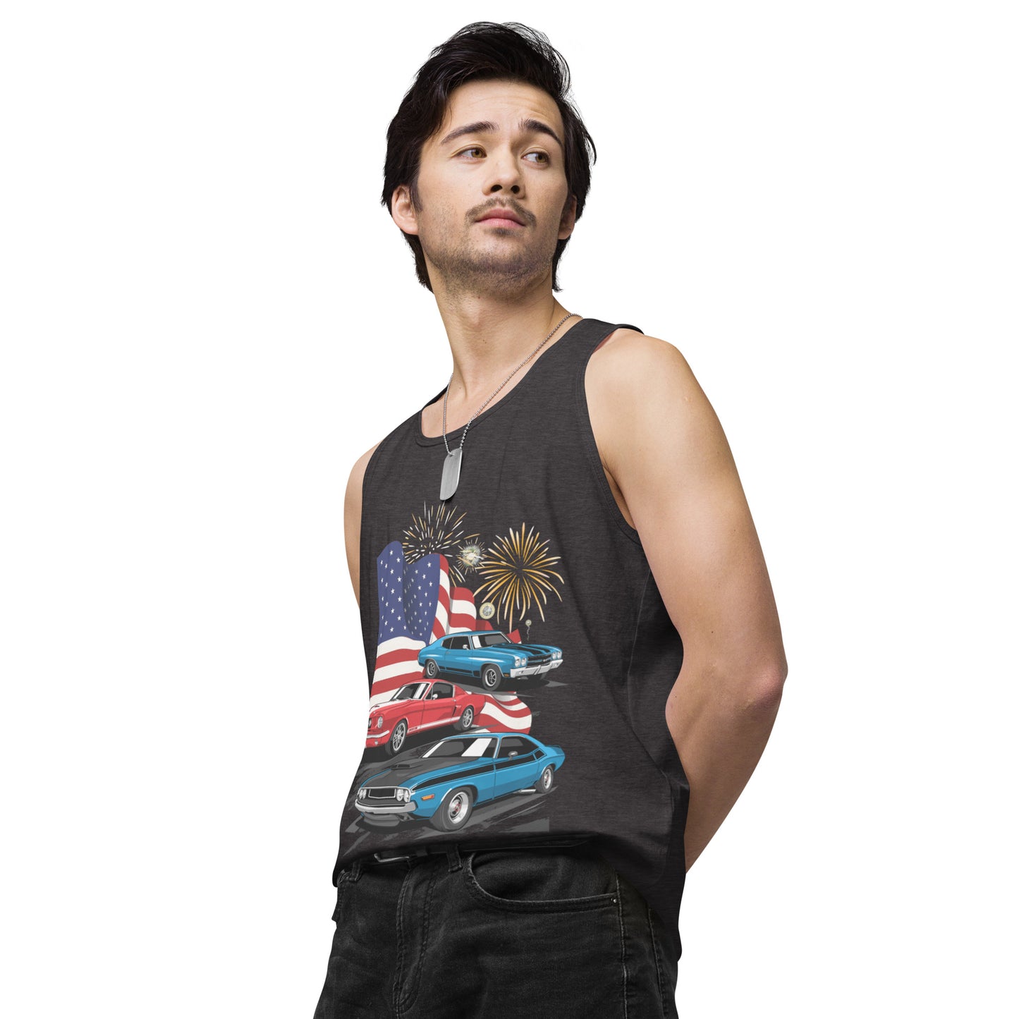 4th of July - Men’s premium tank top