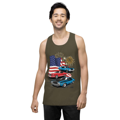 4th of July - Men’s premium tank top