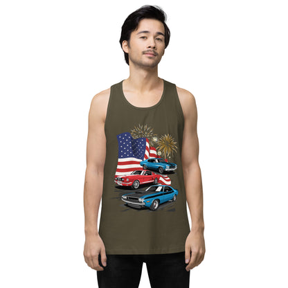 4th of July - Men’s premium tank top