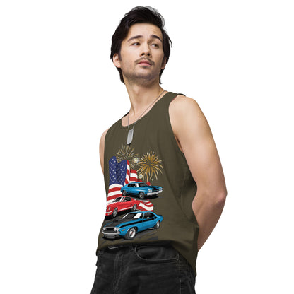 4th of July - Men’s premium tank top