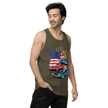 4th of July - Men’s premium tank top