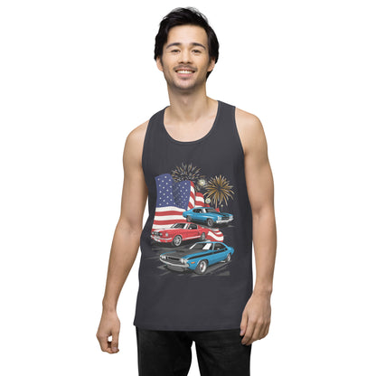 4th of July - Men’s premium tank top