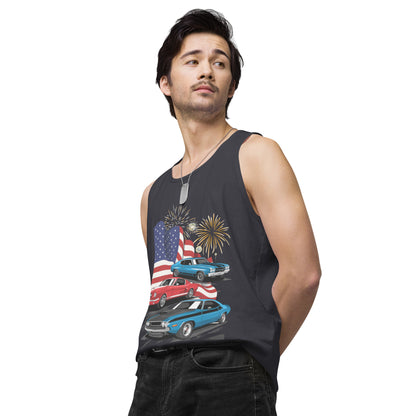 4th of July - Men’s premium tank top