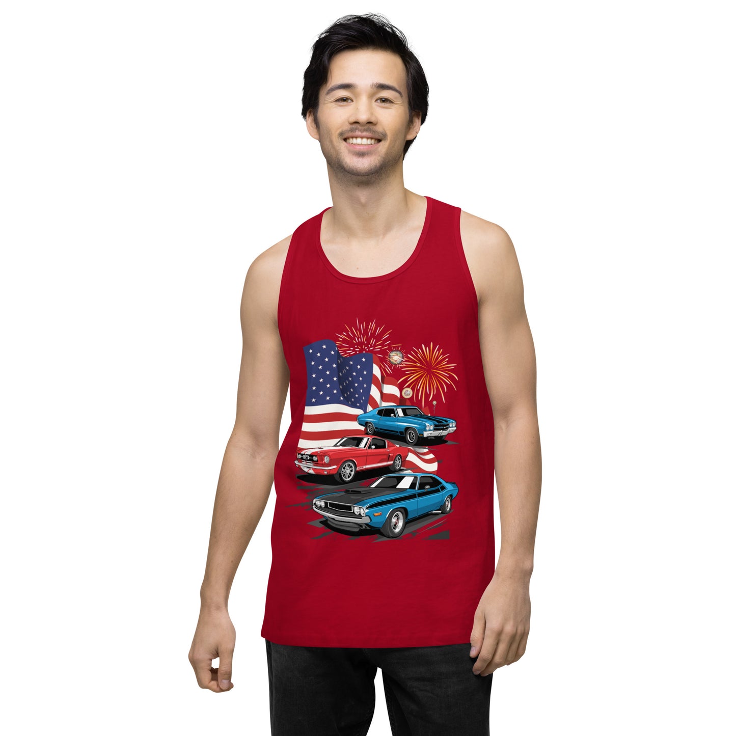 4th of July - Men’s premium tank top