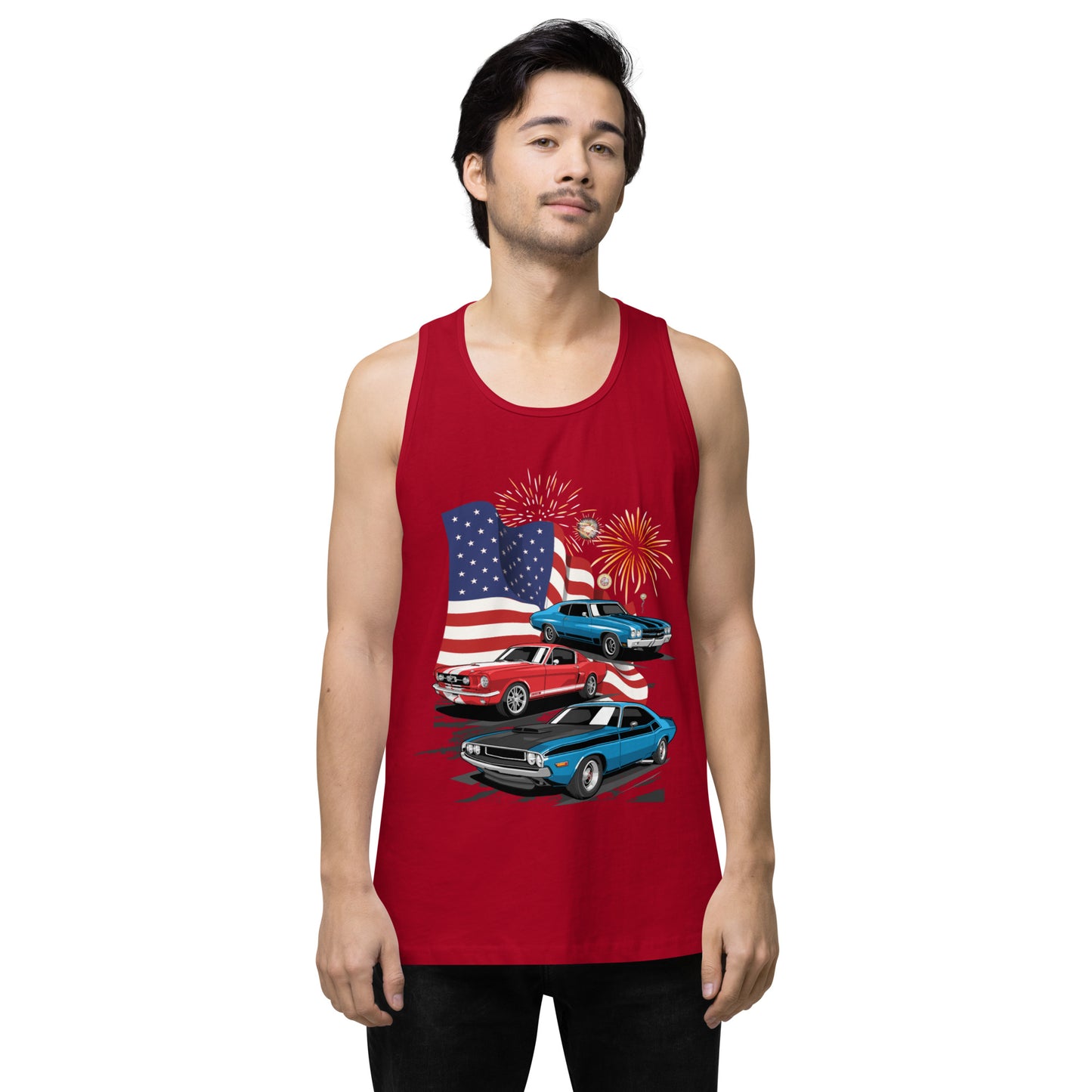 4th of July - Men’s premium tank top