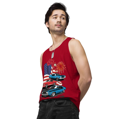 4th of July - Men’s premium tank top