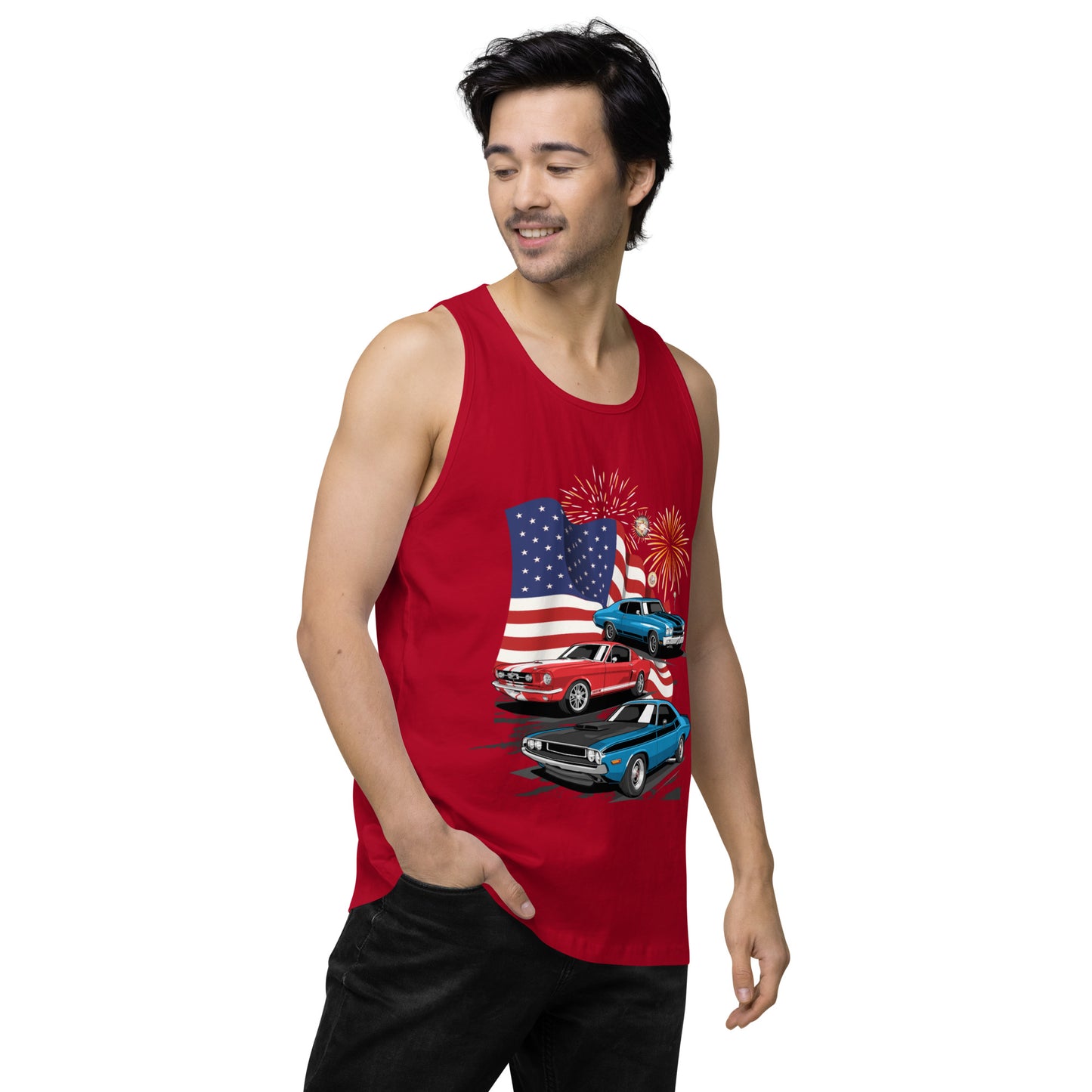 4th of July - Men’s premium tank top