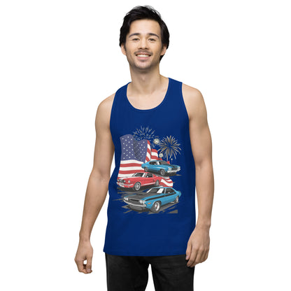 4th of July - Men’s premium tank top