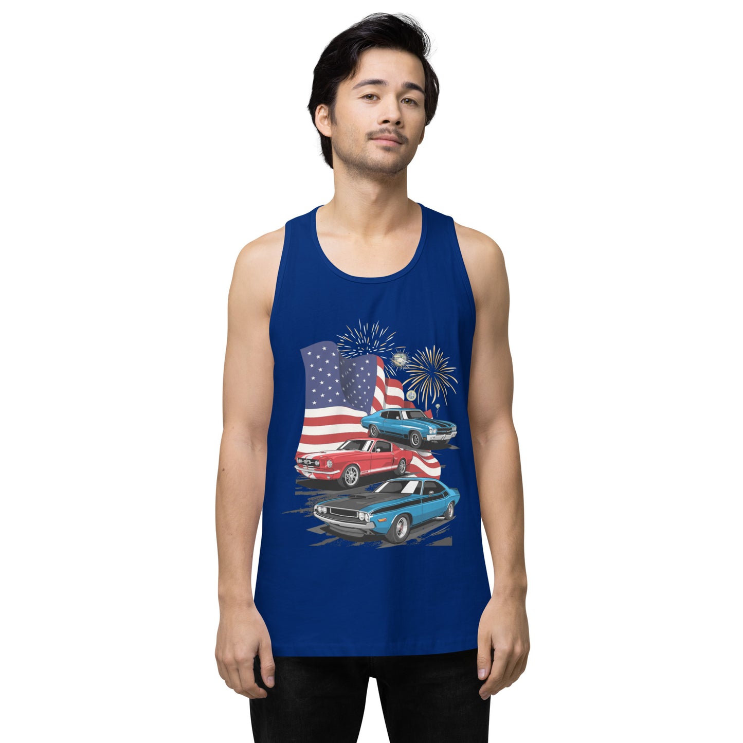 4th of July - Men’s premium tank top