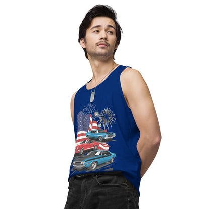 4th of July - Men’s premium tank top