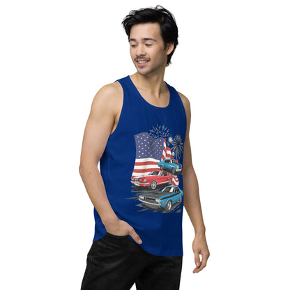 4th of July - Men’s premium tank top