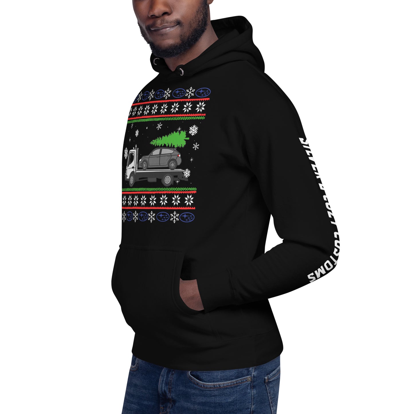 Christmas towed Impreza - Unisex Hoodie