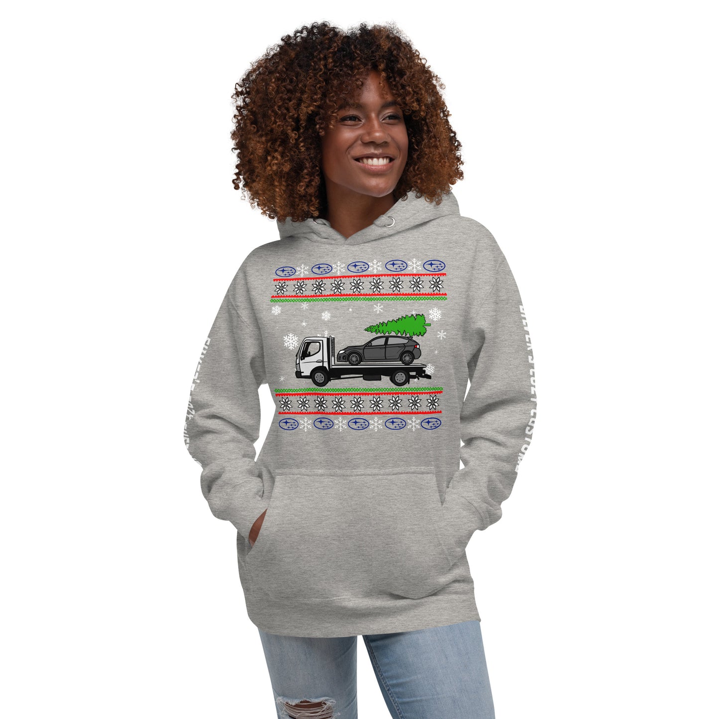 Christmas towed Impreza - Unisex Hoodie