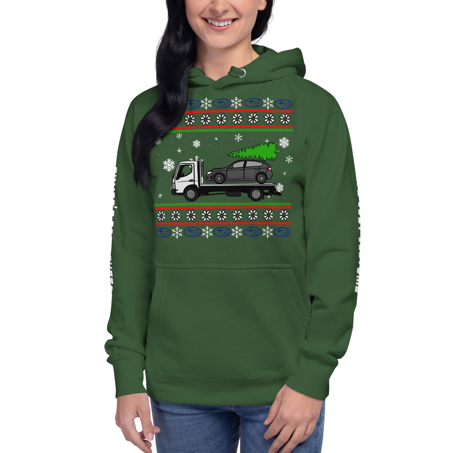 Christmas towed Impreza - Unisex Hoodie