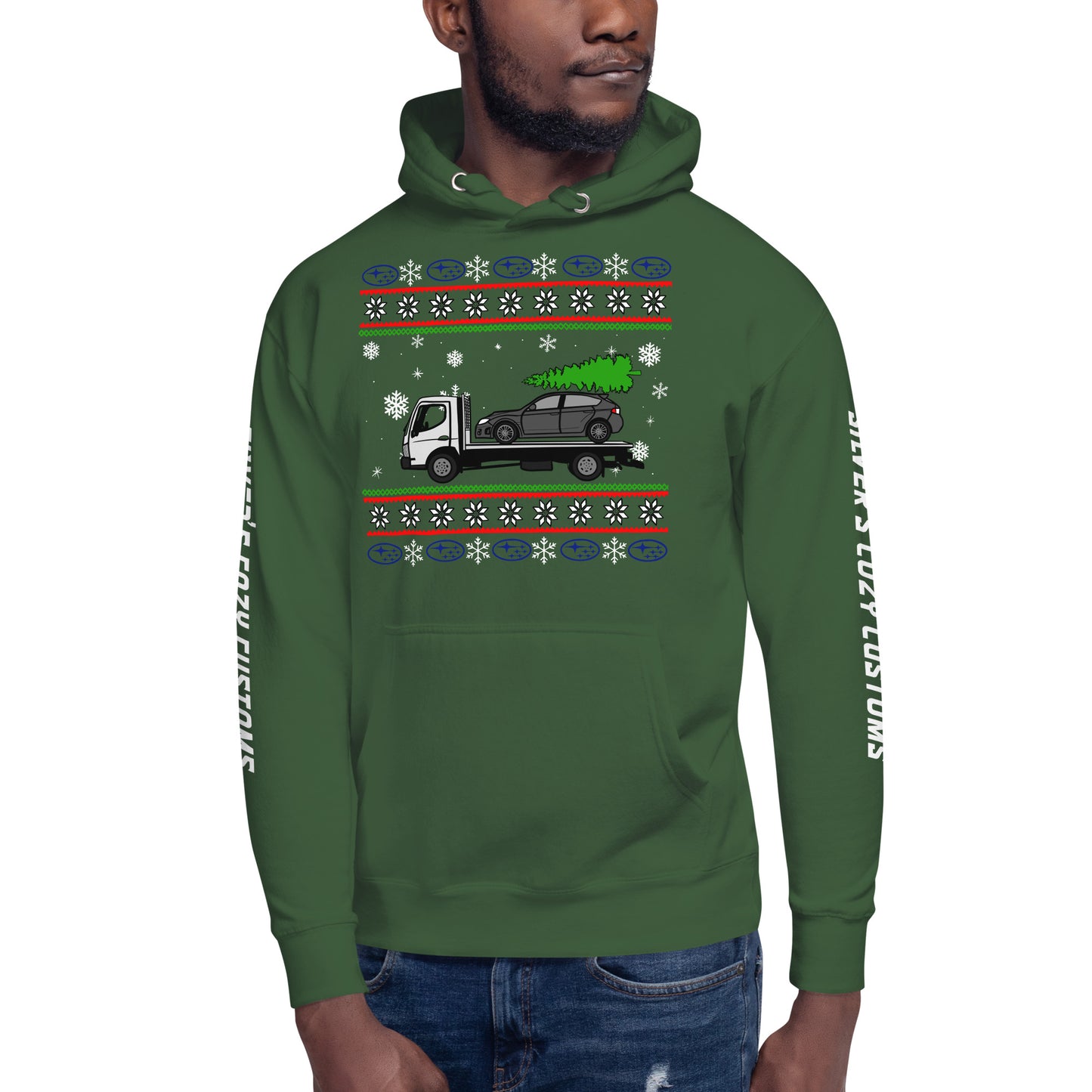 Christmas towed Impreza - Unisex Hoodie