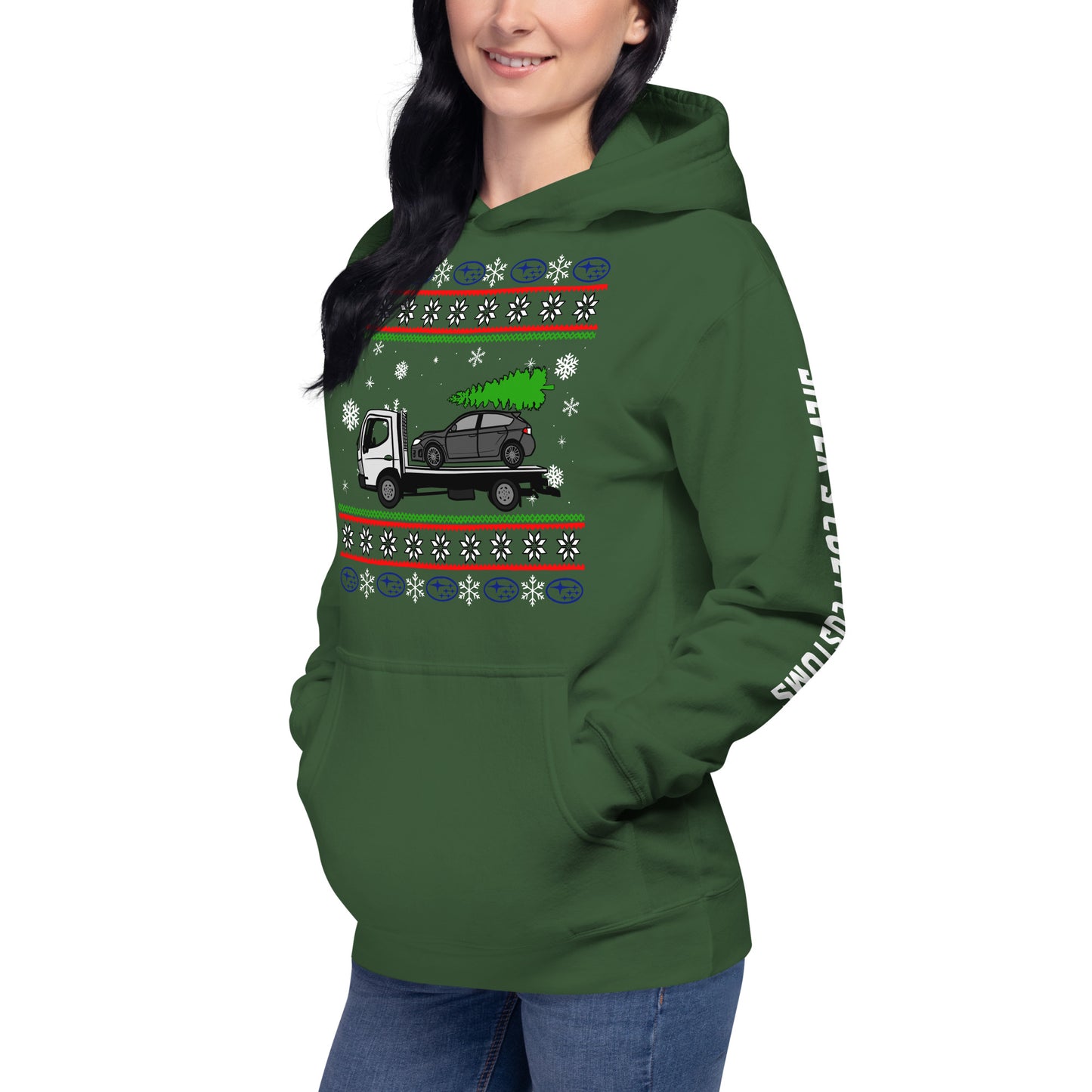 Christmas towed Impreza - Unisex Hoodie