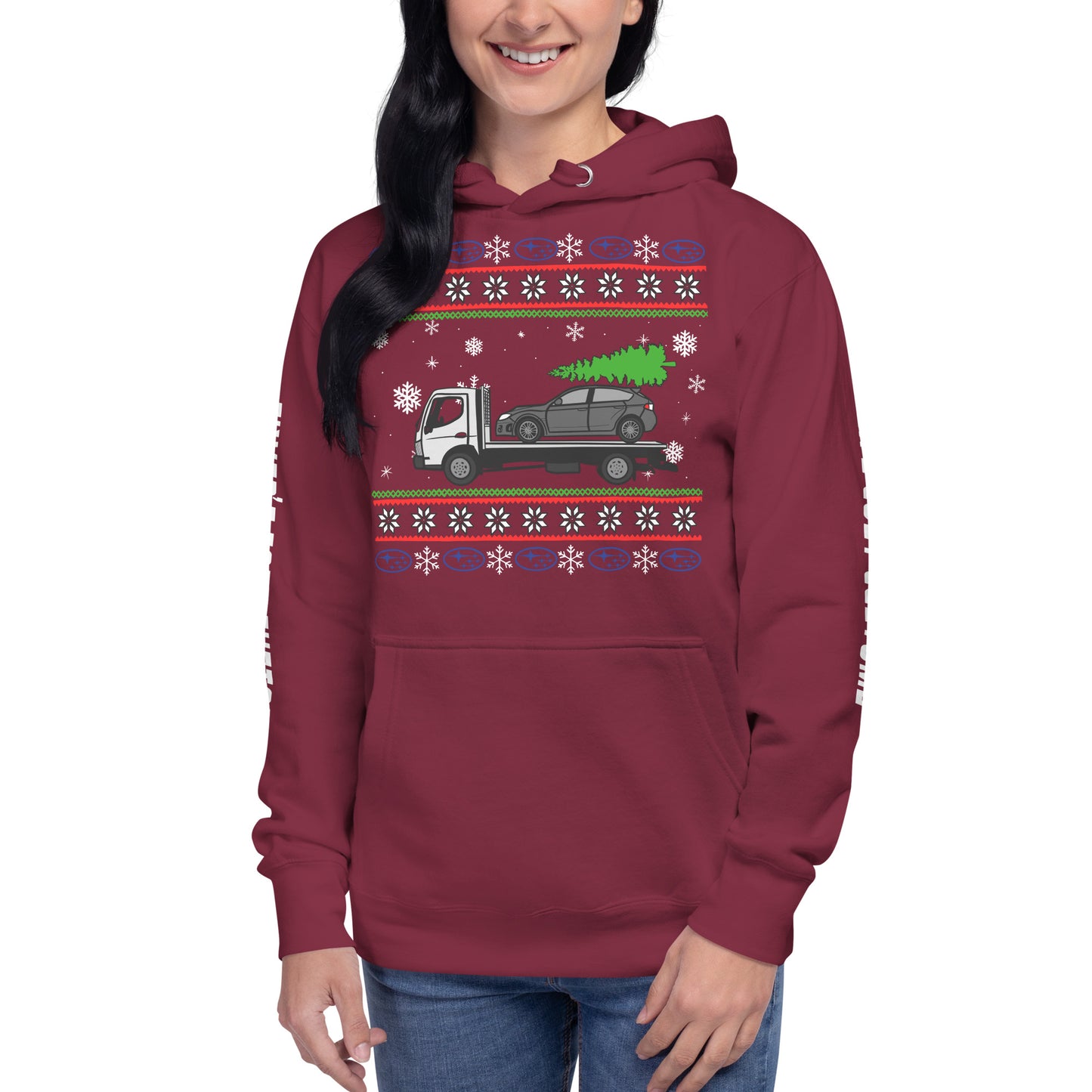 Christmas towed Impreza - Unisex Hoodie