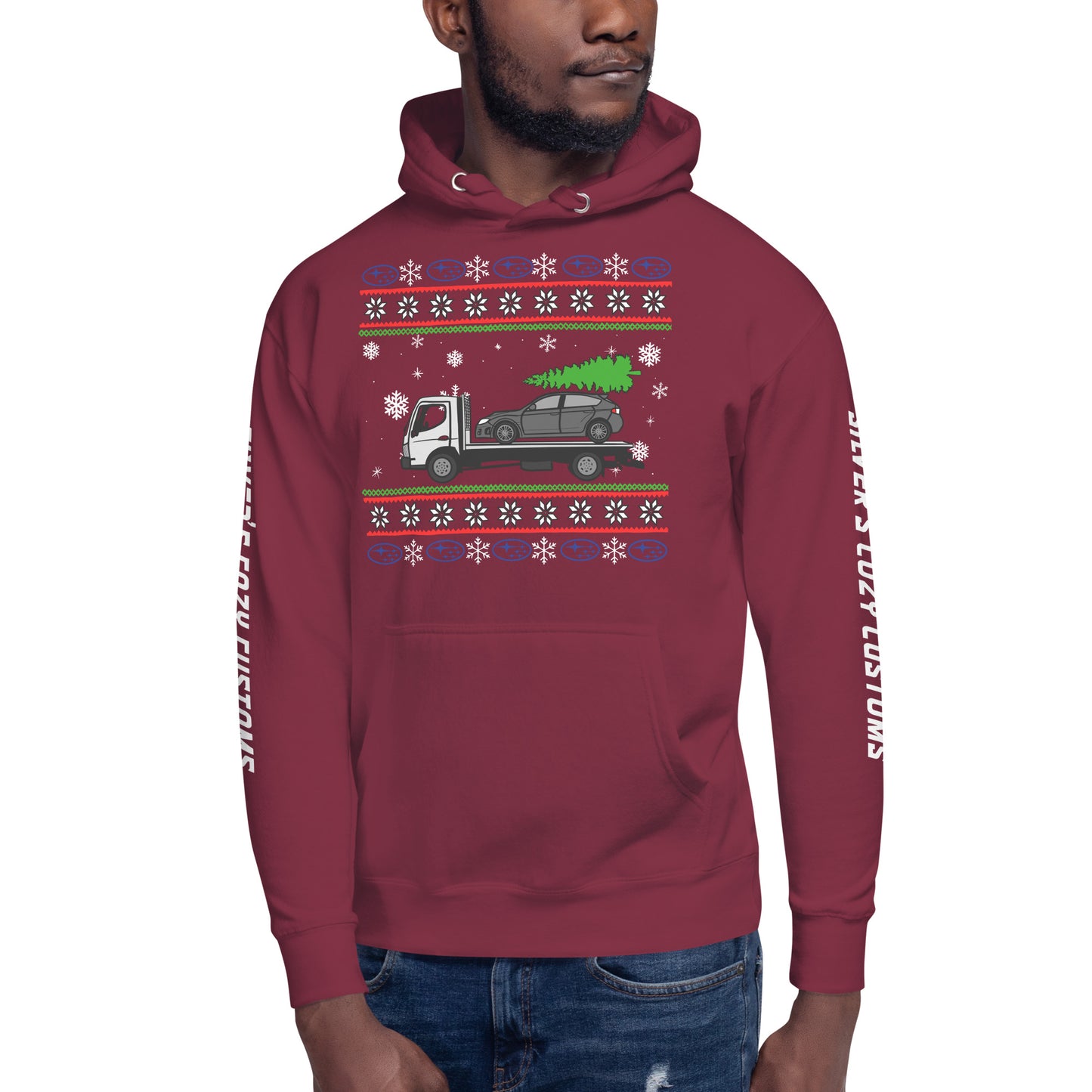 Christmas towed Impreza - Unisex Hoodie