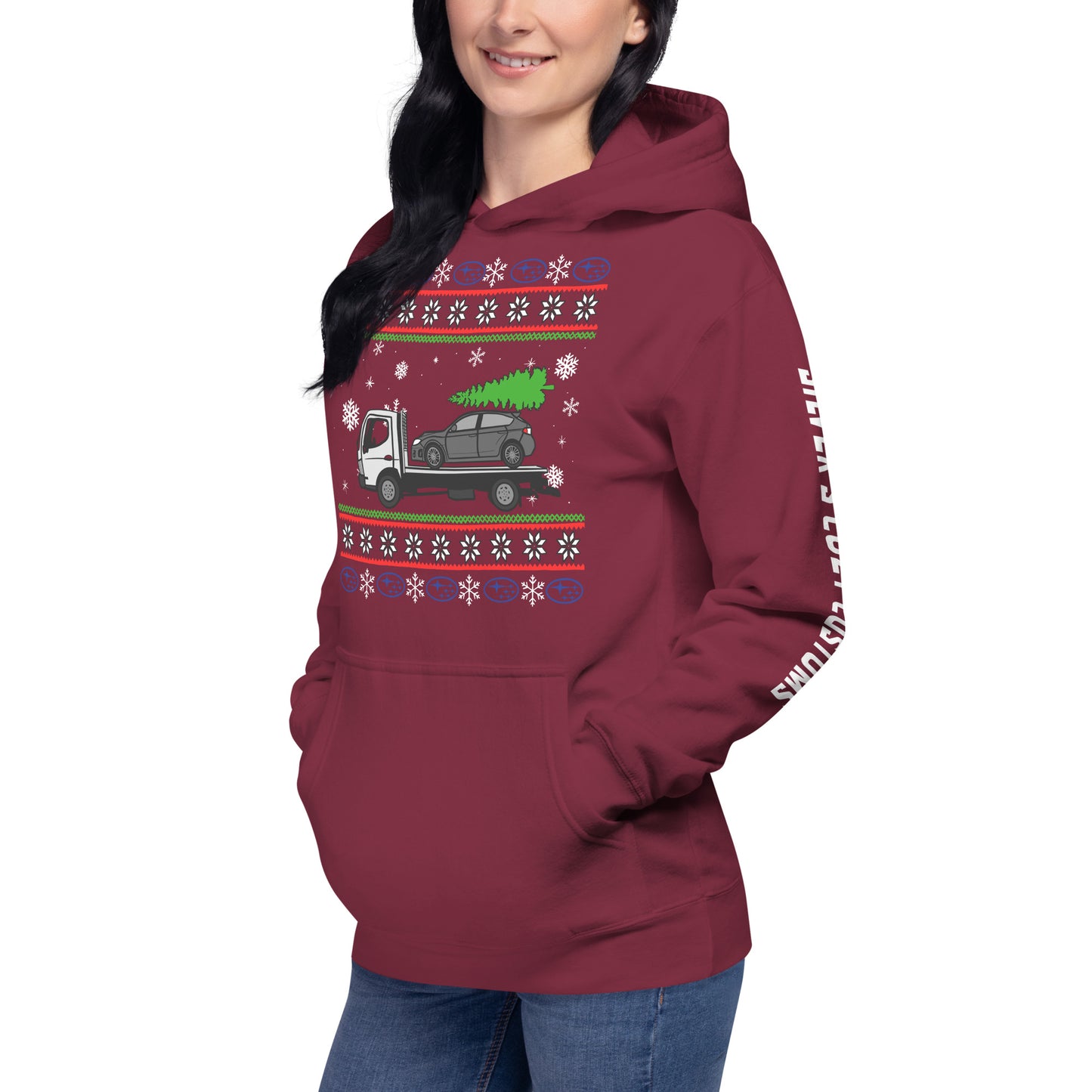 Christmas towed Impreza - Unisex Hoodie