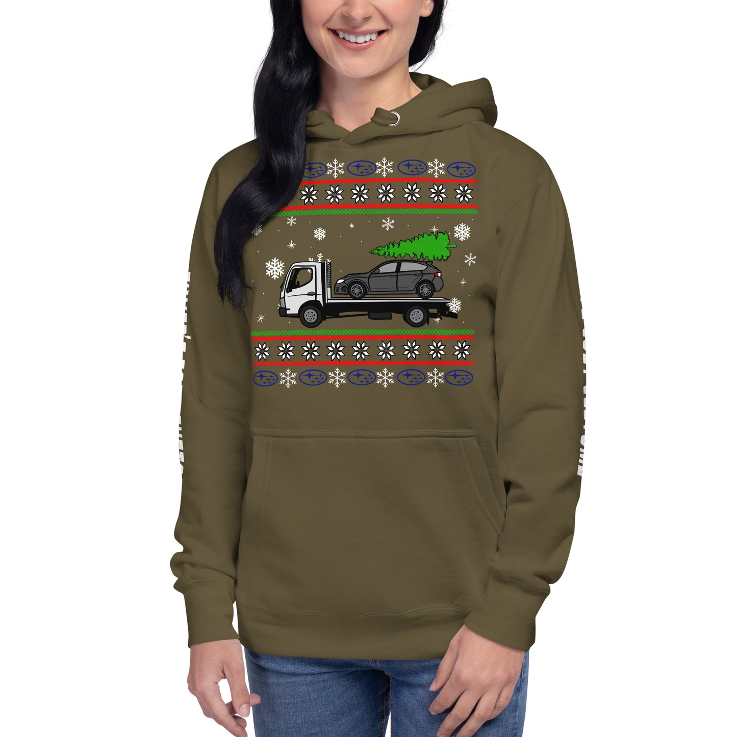 Christmas towed Impreza - Unisex Hoodie