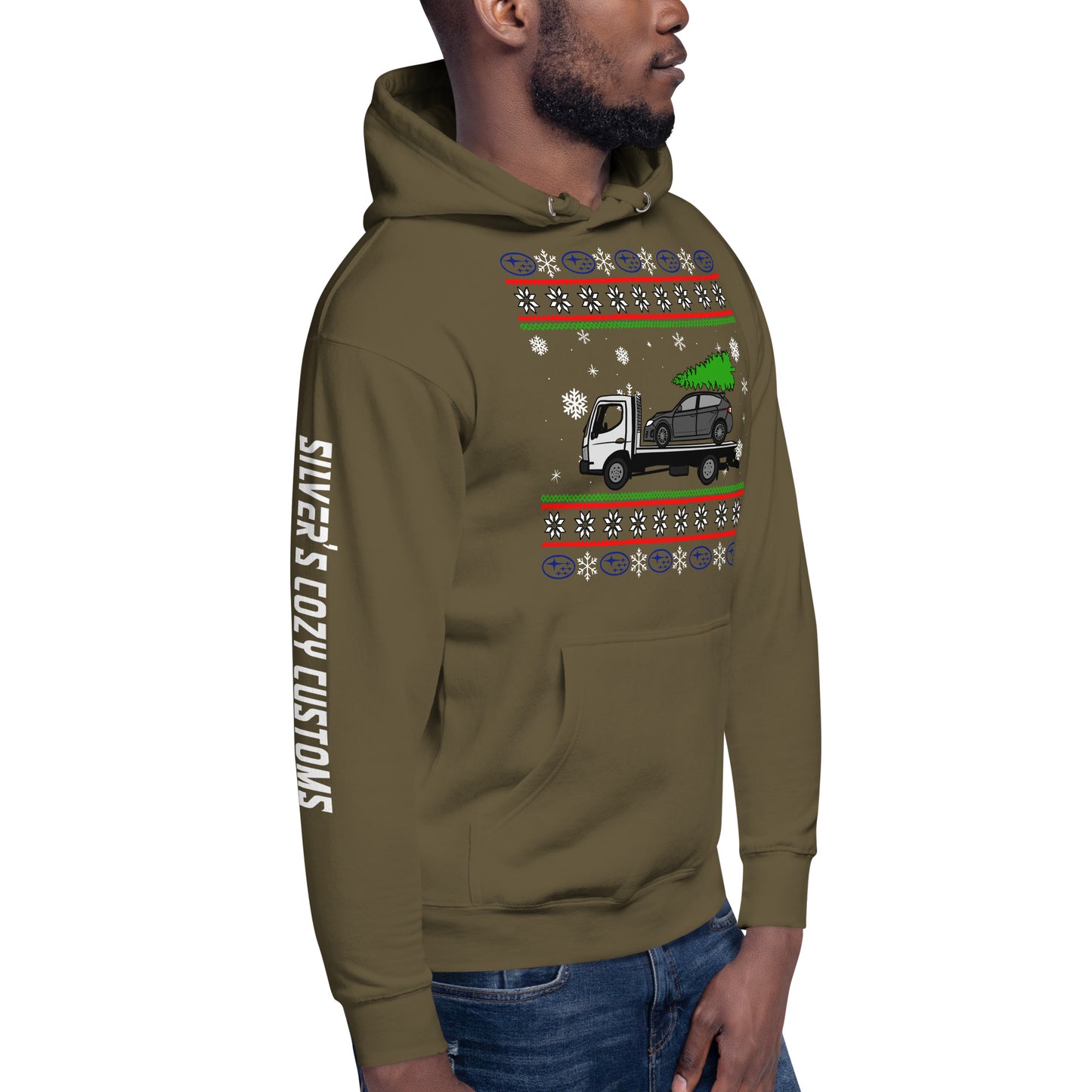 Christmas towed Impreza - Unisex Hoodie