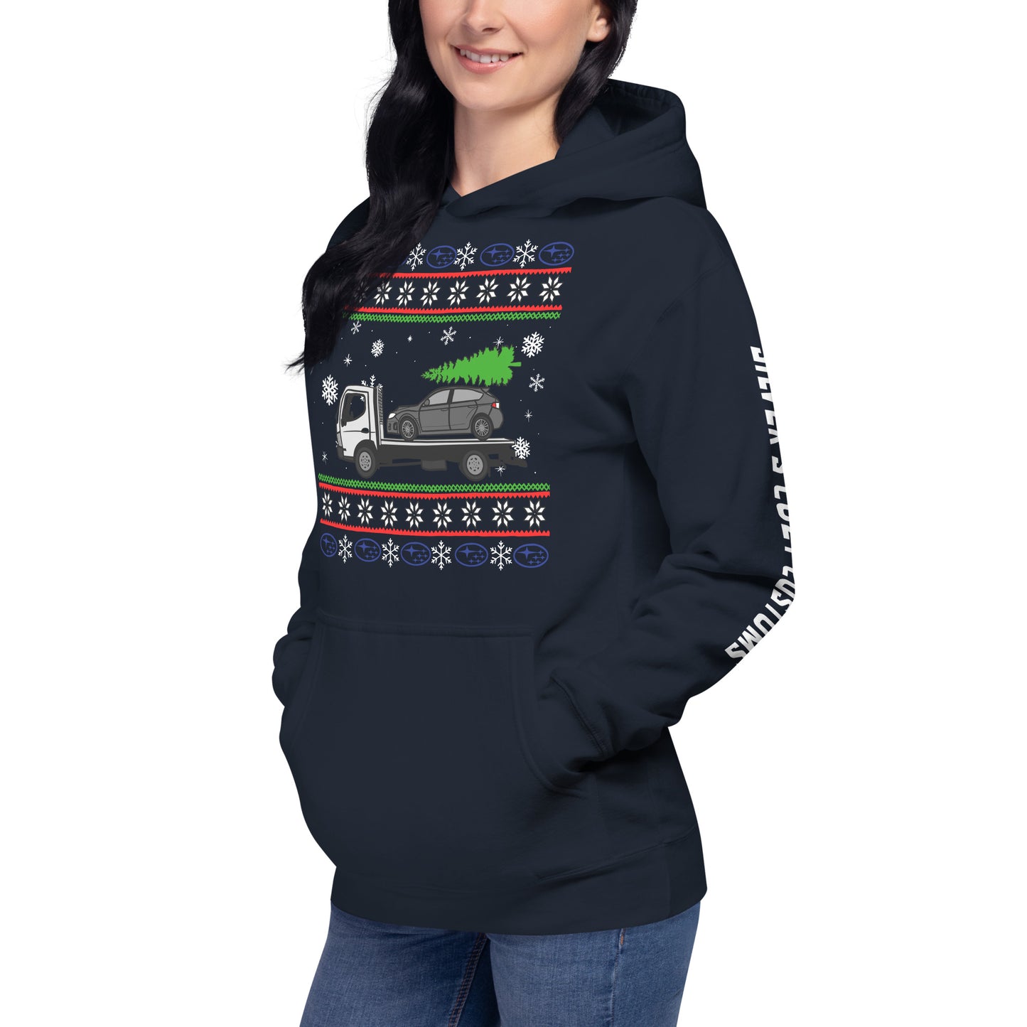 Christmas towed Impreza - Unisex Hoodie