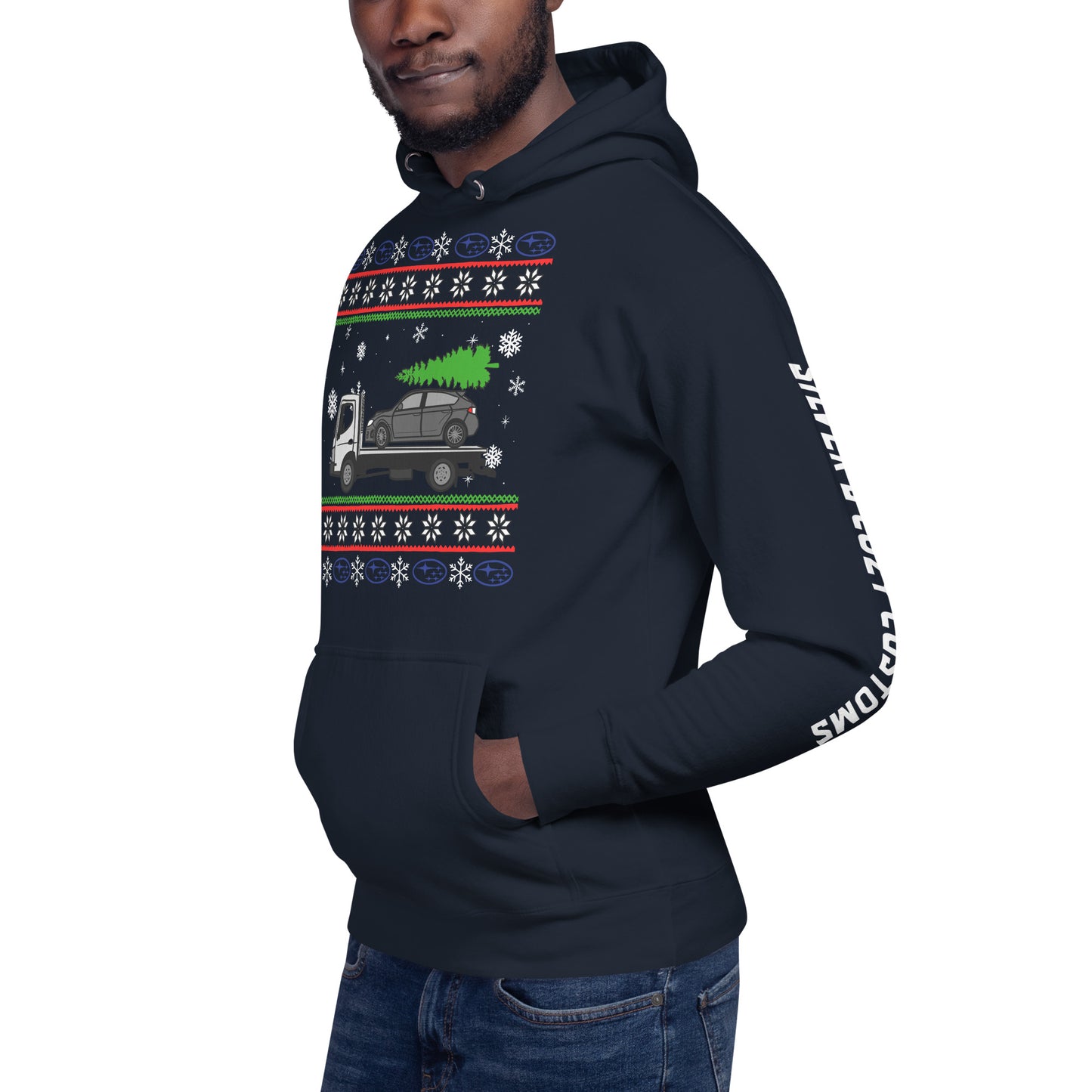 Christmas towed Impreza - Unisex Hoodie