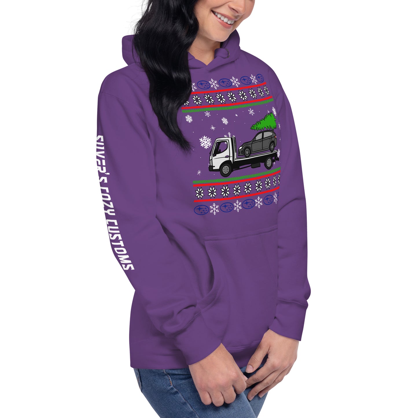 Christmas towed Impreza - Unisex Hoodie