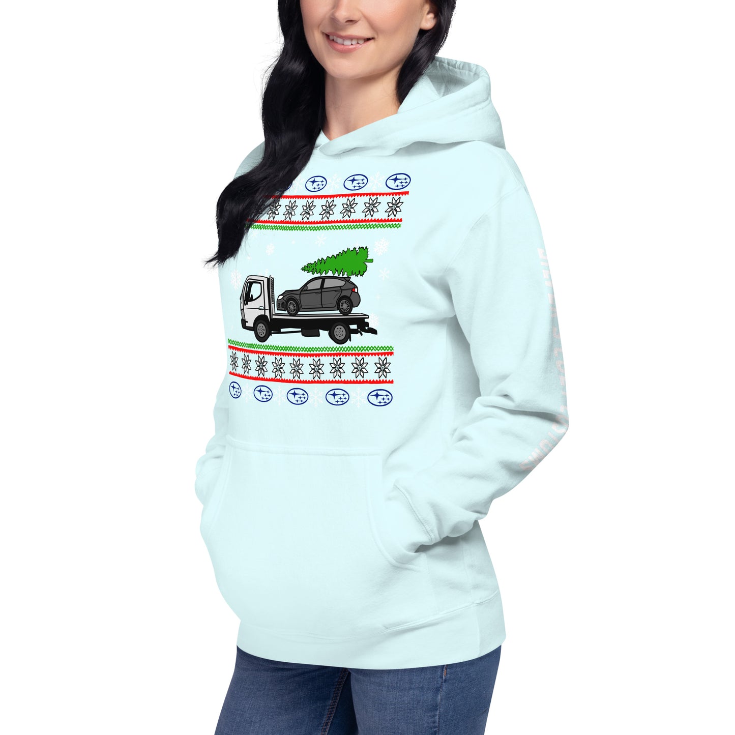 Christmas towed Impreza - Unisex Hoodie